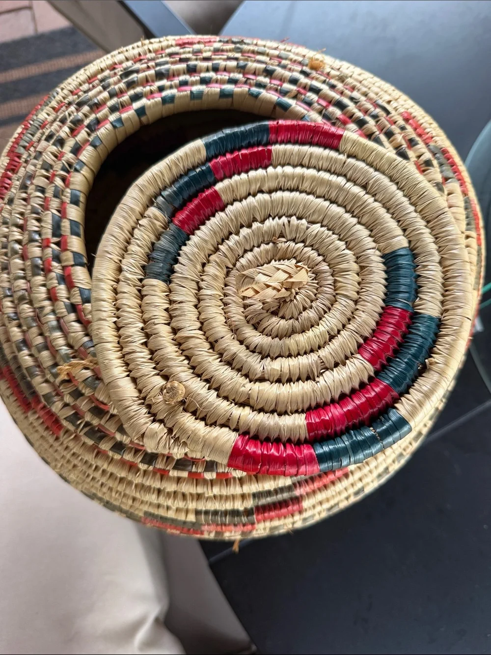 Vintage~Native American Yupik Alaskan Basket - Hand Woven 14